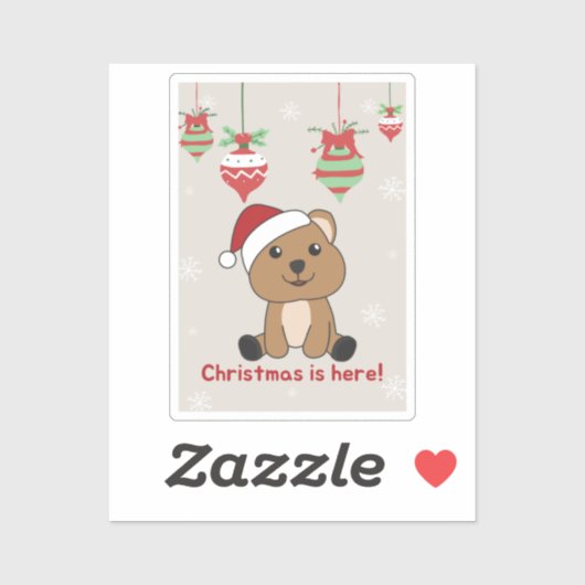 Quokkaクリスマス雪の冬の動物Quokkasスティック シール (シート)