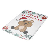 Quokkaクリスマス雪の冬の動物Quokkasバス バスマット (アングル)