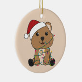 Quokkaクリスマス雪の冬の動物Quokkas大人 セラミックオーナメント (右)