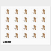 Quokkaクリスマス雪の冬の動物Quokkas スクエアシール (シート)