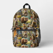 『Quokkaクロニックス心温まるフォトコラージュ』 プリントバックパック (正面)