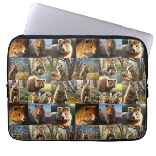 『Quokkaクロニックス心温まるフォトコラージュ』 ラップトップスリーブ