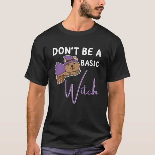 Quokkaハロウィーン魔女の魔女は基本的ではない Tシャツ (正面)