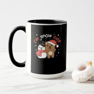 Quokka私は雪かわいい雪だるま雪パン マグカップ