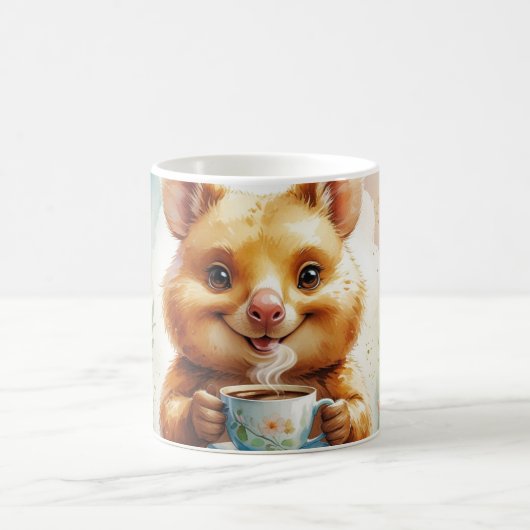 Quokka Coffee Mug – かわいい朝の雰囲気 コーヒーマグカップ (中央)