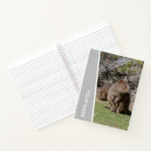 Quokka Happy Cute Animals, Australia,シルバー ノートブック (内部)