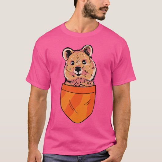 Quokka Inポケットオーストラリア有袋類動物愛好家 Tシャツ (正面)