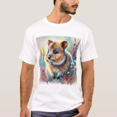 Quokka in a Vibrant Dreamscape 210824AREF143 - Wat Tシャツ (正面)