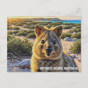 Quokka in Rotnest Islandオーストラリア ポストカード