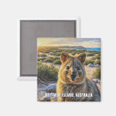 Quokka in Rotnest Islandオーストラリア マグネット (正面/裏面)