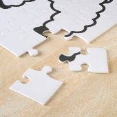 Quokka Llamaクリスマス雪の冬の動物 ジグソーパズル (側面)