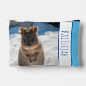 Quokka on the Beach Australia Blue Boys Personal アクセサリーポーチ (正面)
