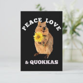 quokka Peace Love カード (スタンド正面)