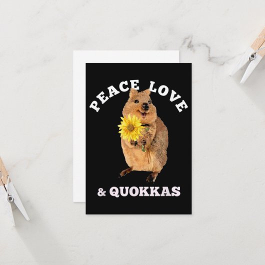 quokka Peace Love カード (正面/裏面インサイチュ)