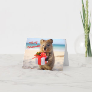 Quokka Selfie at theビーチ – クリスマス カード