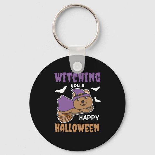 Quokka Witch魔女は幸せにあなたを魔化 キーホルダー (正面)