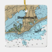 Quonochontaugロードアイランド図 セラミックオーナメント (正面)