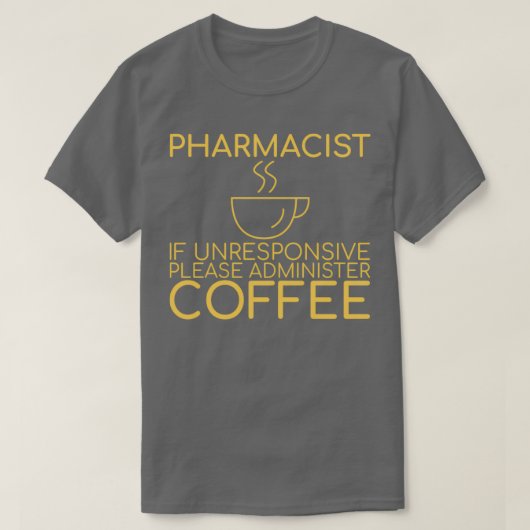 quot薬剤師コーヒー薬局1 tシャツ (デザイン正面)