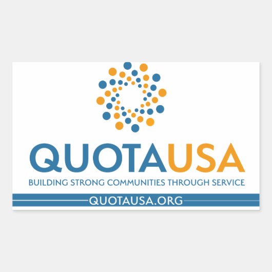 Quota USA -RectSticker 長方形シール (正面)