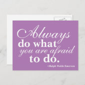 Quotable – 最も紫と白を恐れるものを行う ポストカード (正面/裏面)