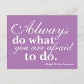 Quotable – 最も紫と白を恐れるものを行う ポストカード (正面)