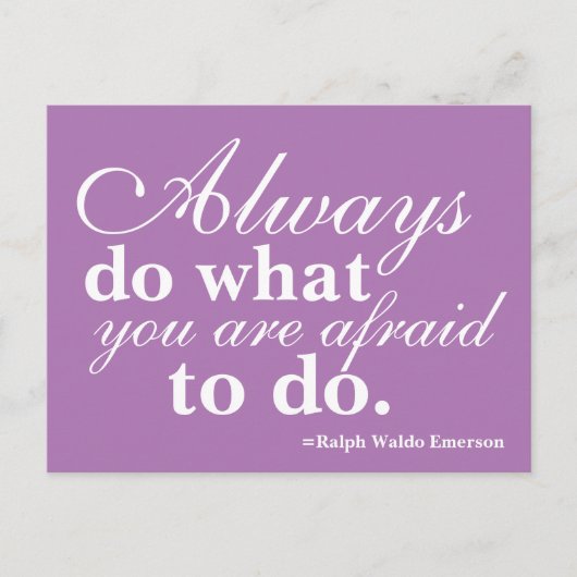 Quotable – 最も紫と白を恐れるものを行う ポストカード (正面)