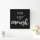 Quotable III スクエア壁時計 (ホーム)