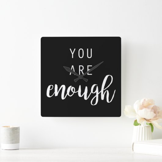 Quotable III スクエア壁時計 (ホーム)