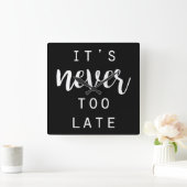 Quotable IV スクエア壁時計 (ホーム)