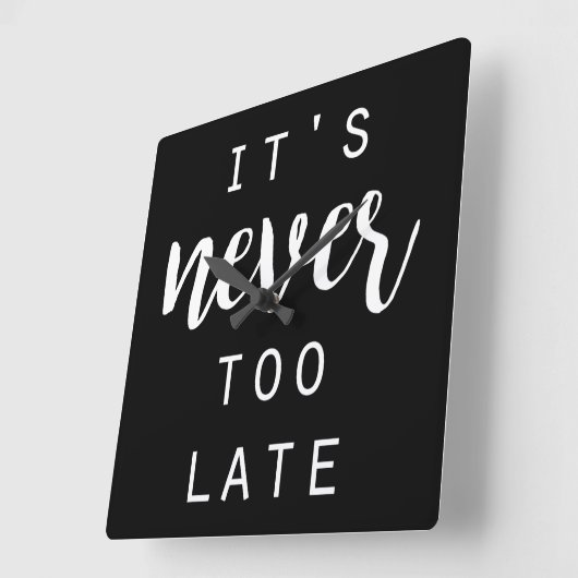 Quotable IV スクエア壁時計 (傾斜)