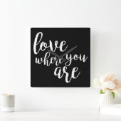 Quotable V スクエア壁時計 (ホーム)