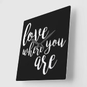 Quotable V スクエア壁時計 (傾斜)