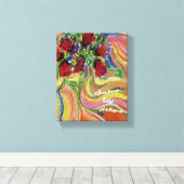 Quote "a flower does not hurry, yet it blossoms"  キャンバスプリント (インサイチュ (ウッドフロア))