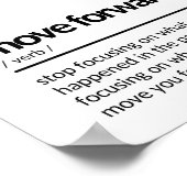 Quote About Moving On and Forward ポスター (角)