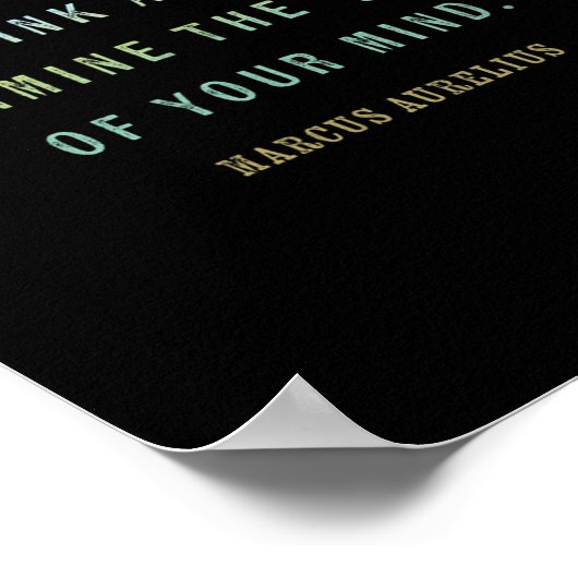 Quote By Marcus Aurelius, Mindset Motivational Quo ポスター (角)