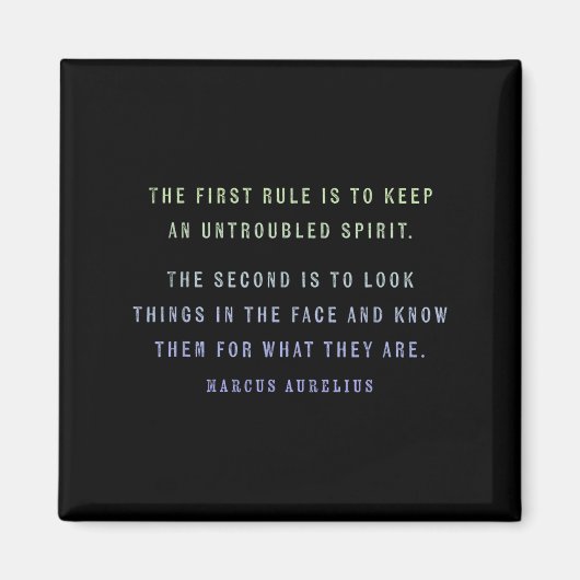 Quote By Marcus Aurelius Stoic, Mindset Motivation マグネット (正面)