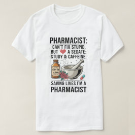Quote Can't Fix Stupid Pharmacy Tシャツ