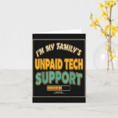 Quote Computer Engineer I'm My Family's Unpaid Tec カード (黄色い花)