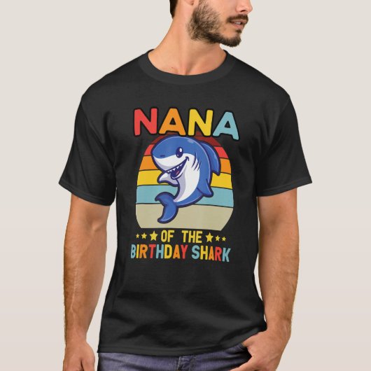 Quote Nana Of The Bday Boy Shark Ocean Matching Fa Tシャツ (正面)