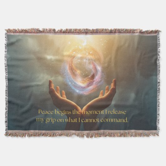 Quote of Finding Peace Blanket スローブランケット (正面)