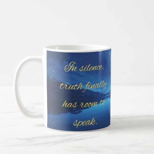 Quote of Silence Mug コーヒーマグカップ (左)