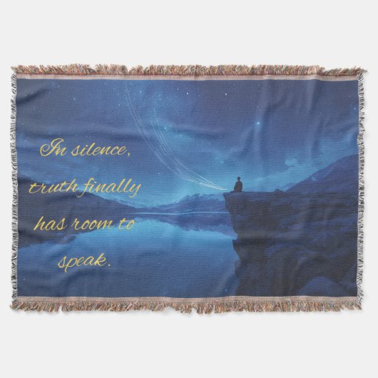 Quote of Silience Throw Blanket スローブランケット (正面)