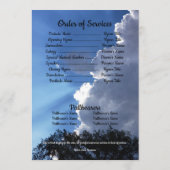 Quote Photo Cloud Background Funeral  Program プログラム (裏面)