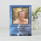 Quote Photo Cloud Background Funeral  Program プログラム (スタンド正面)