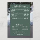 Quote Photo San Francisco Background Funeral プログラム (裏面)