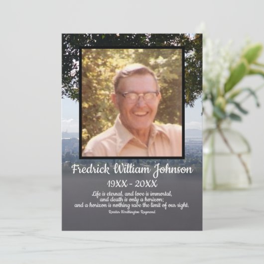 Quote Photo San Francisco Background Funeral プログラム (スタンド正面)