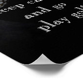 quote poster for golfers black and white ポスター (角)