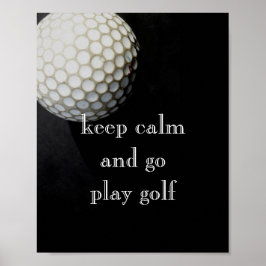 quote poster for golfers black and white ポスター