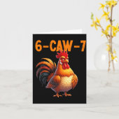 Quote Rooster 67 Meme Funny Chicken Humor  カード (黄色い花)