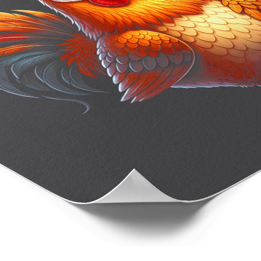 Quote Rooster 67 Meme Funny Chicken Humor  ポスター (角)